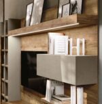 Parete Attrezzata con sistema a spalla e ripiano Mod. MITO - immagine 11